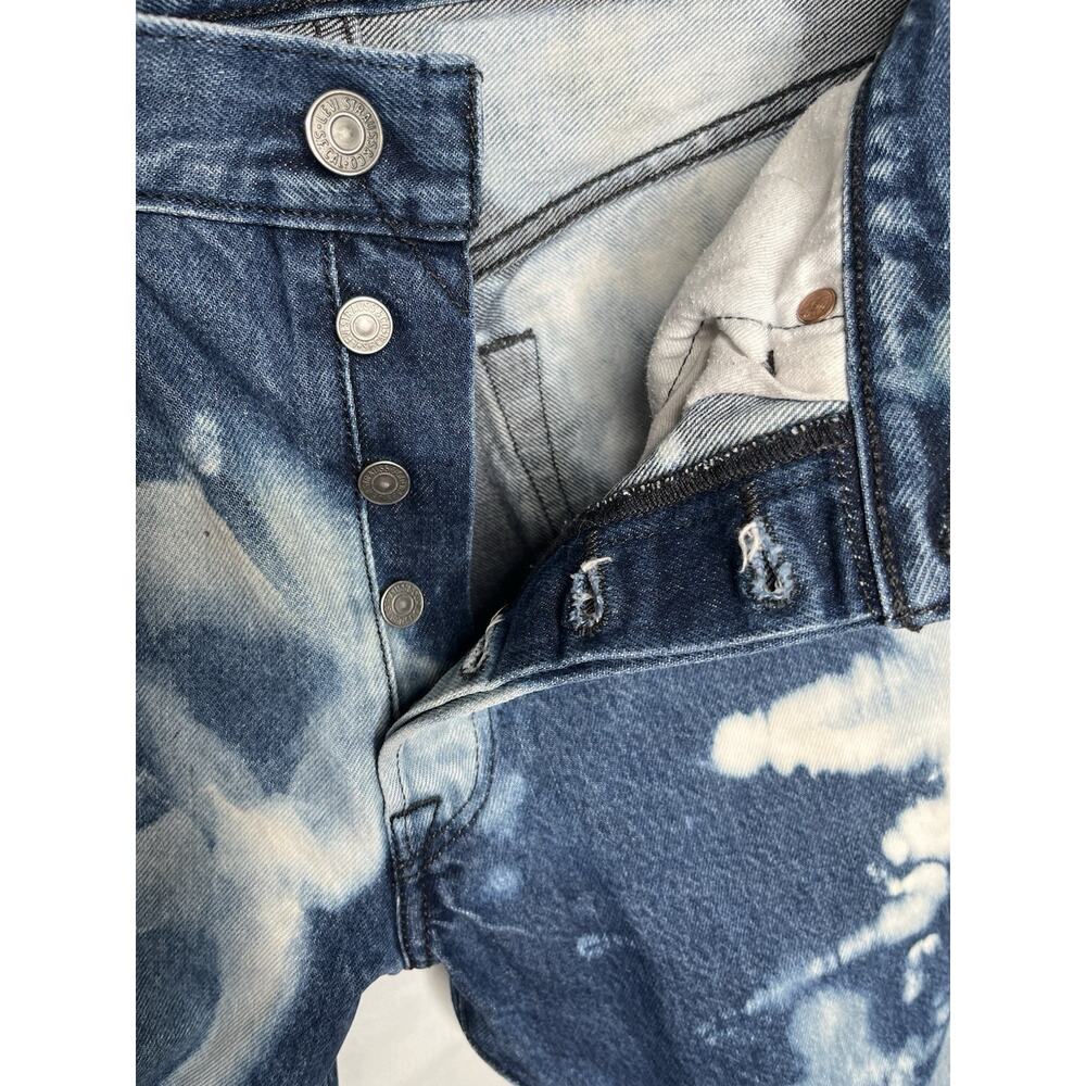 Levis 501 Button Fly Jeans White Oak Cone Denim Acid Wash Tag Size 32/30 - Picture 3 of 11